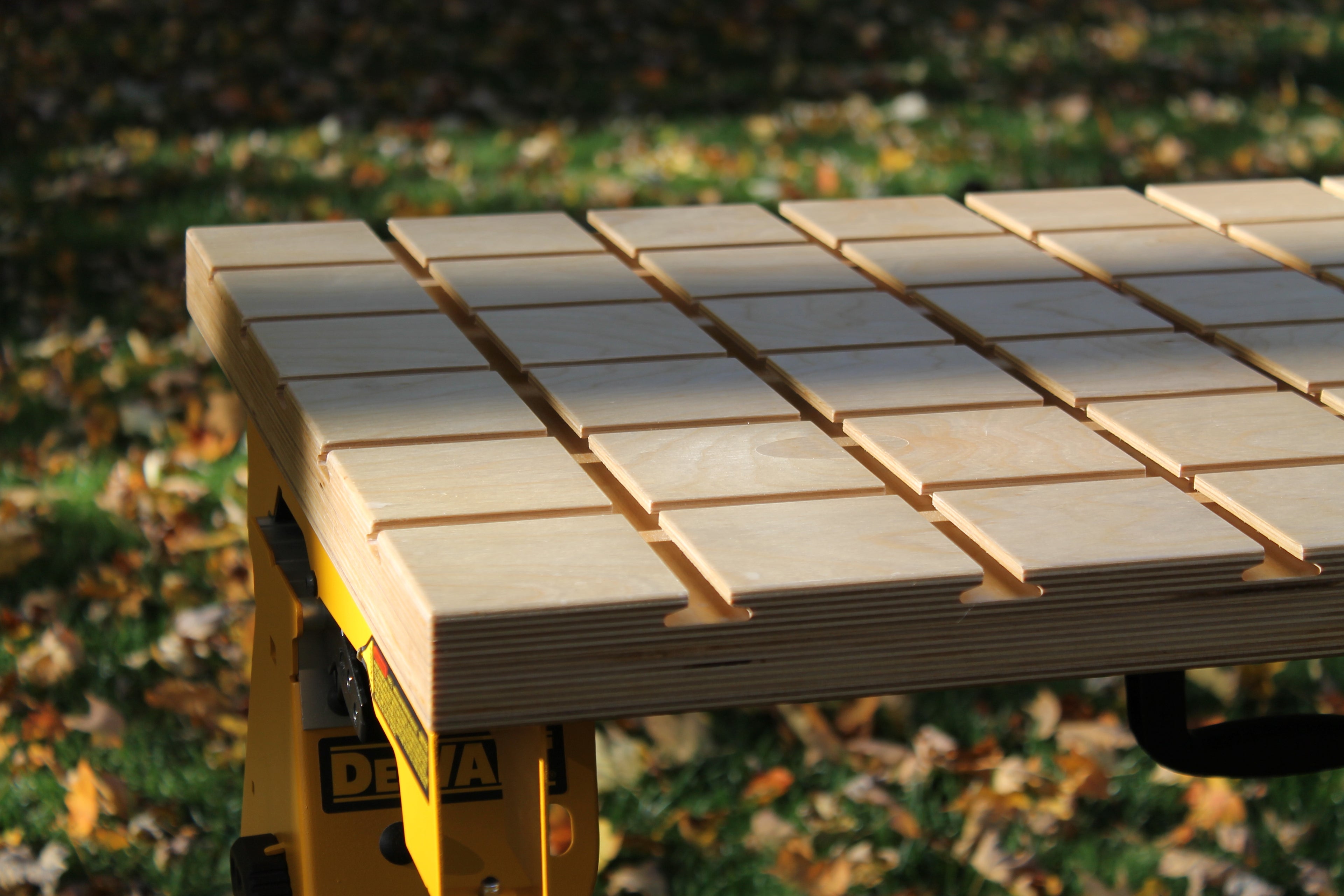 A WoodAnchor fixturing grid worktop offers virtually unlimited fixturing option, with no T-track required
