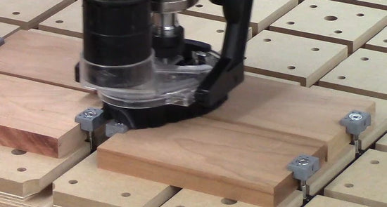 Dust-boot brushes sweep easily across EdgeHugger clamp heads.