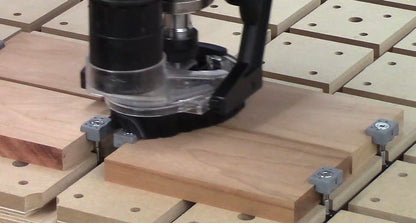 Dust-boot brushes sweep easily across EdgeHugger clamp heads.