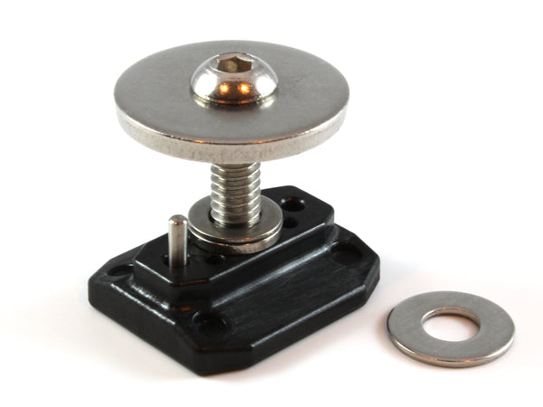 A WoodAnchor button-head clamping kit includes all of the components shown in this photo