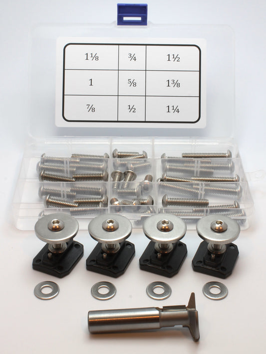 A WoodAnchor Essebtial Starter Kit includes all of the components shown in this photo